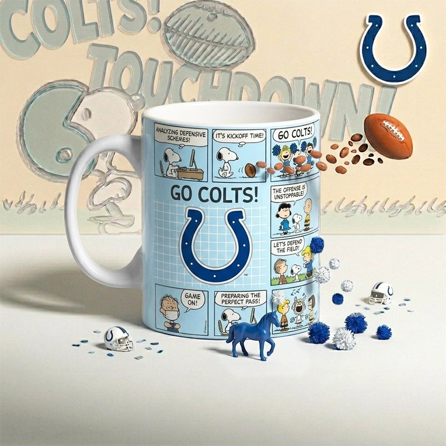 Premium NFL x IND Peanuts Comic Mug NDT NHM 210426