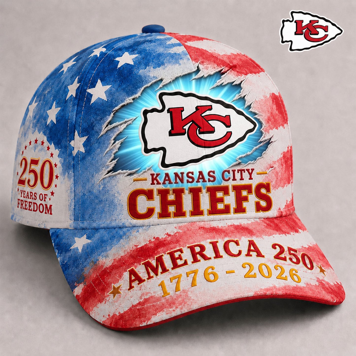 Premium NFL x KC EXCLUSIVE 250 Years Anniversary Of Freedom Cap 270626