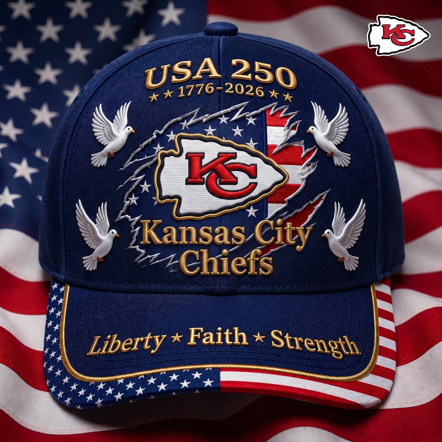 Premium NFL x KCC 250 Years Anniversary Of Freedom Cap V2 260626