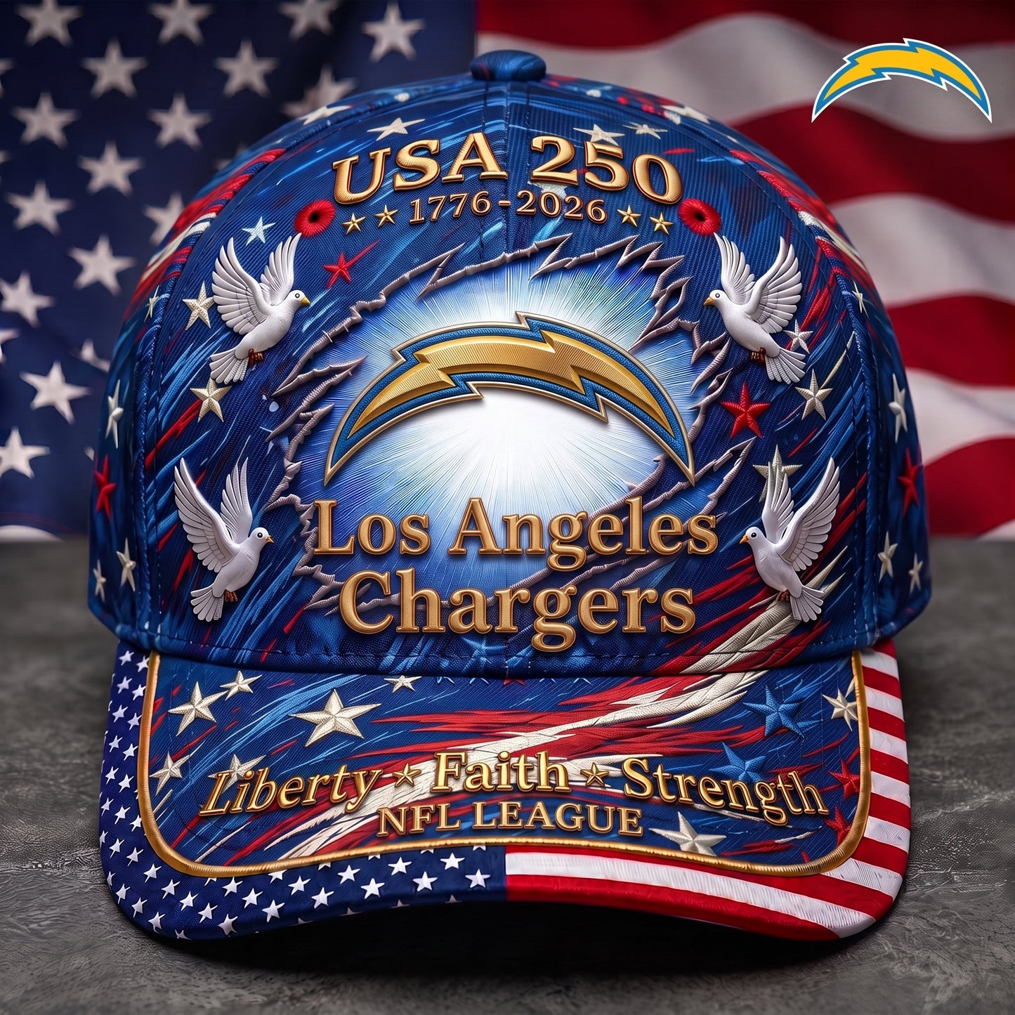 Premium NFL x LAC 250 Years Anniversary Of Freedom Cap V4 260626