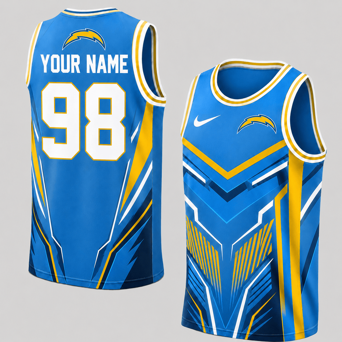 Premium NFL x LAC Personalized Football Fan Tank Top Custom Name Number Sport Shirt 220626