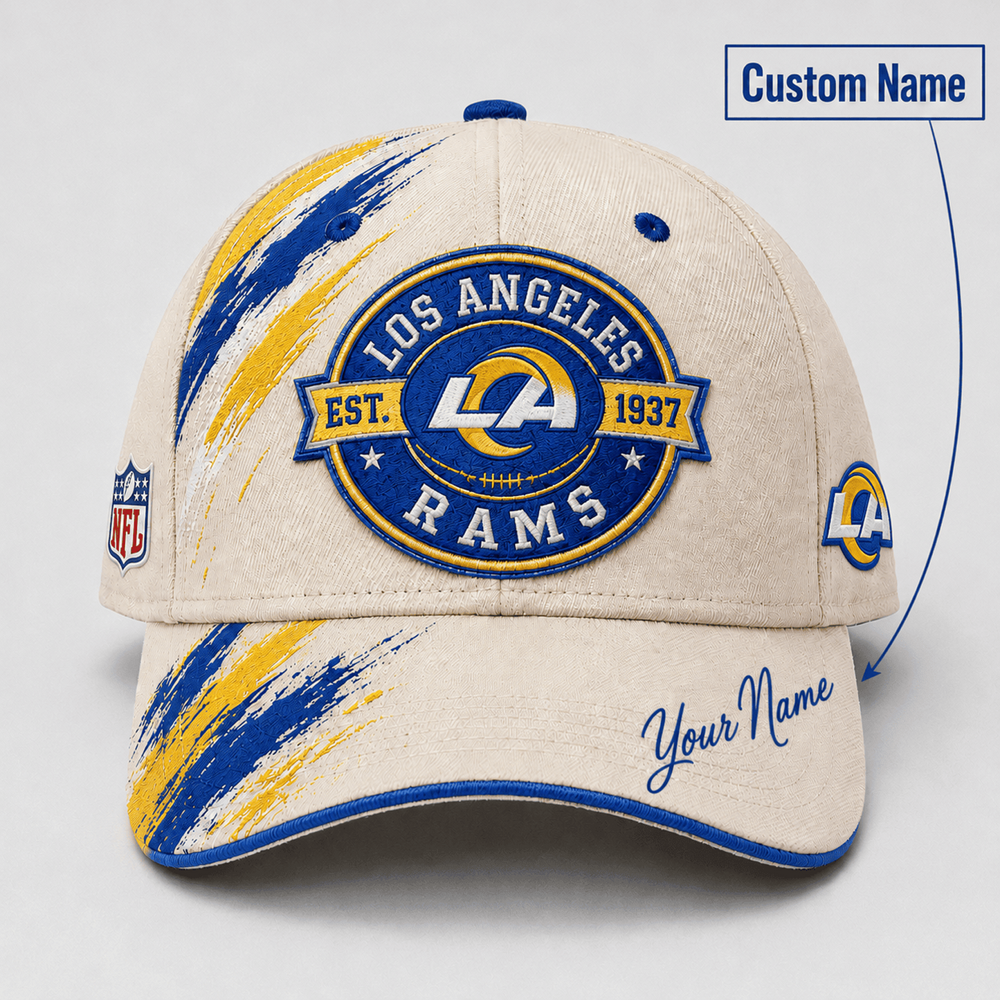 Premium NFL x LAR Custom Name Cap For Football Fans Loving Sporty Style 030726