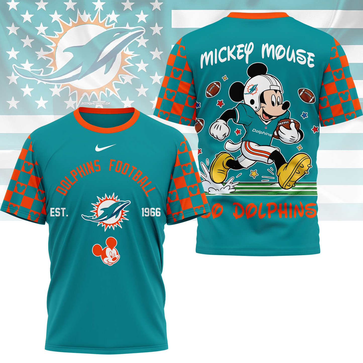 Premium NFL x MD Mouse Football 3D Shirt NDT VHM