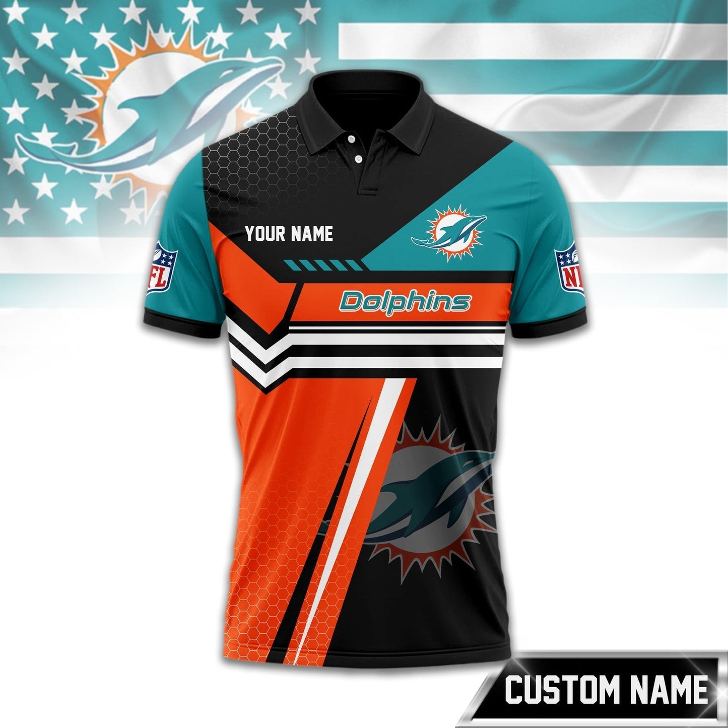 Premium NFL x MIA Inspired Custom Game Day Polo NDT NHM