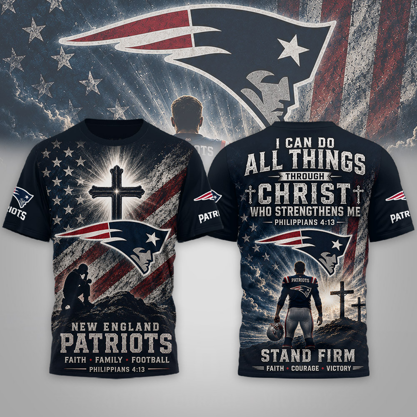 Premium NFL x NEP Faith Family 3D Shirt