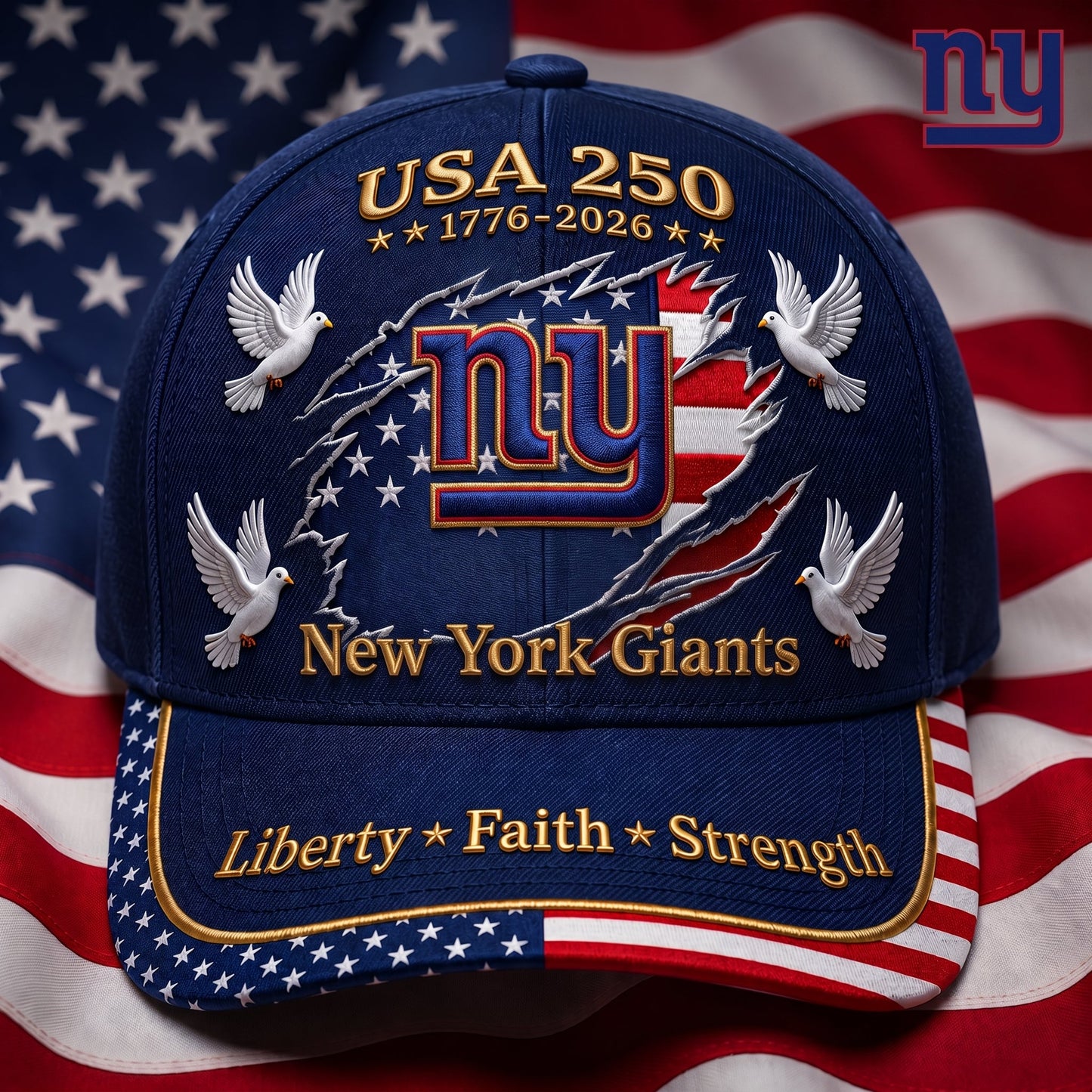 Premium NFL x NYG 250 Years Anniversary Of Freedom Cap V2 260626