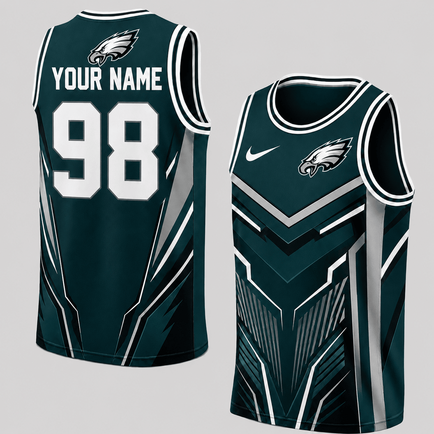 Premium NFL x PHI Personalized Football Fan Tank Top Custom Name Number Sport Shirt 220626
