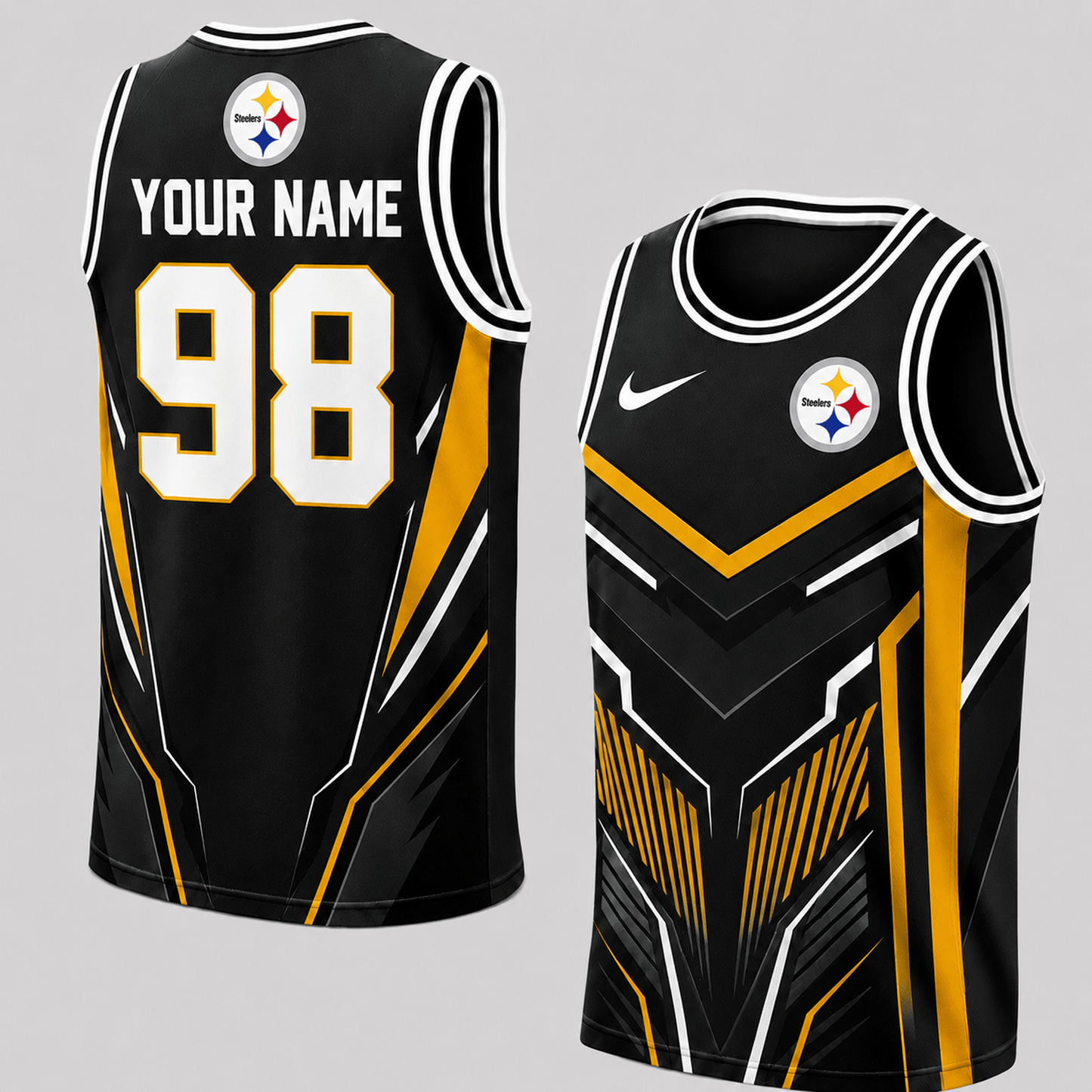 Premium NFL x PIT Personalized Football Fan Tank Top Custom Name Number Sport Shirt 220626