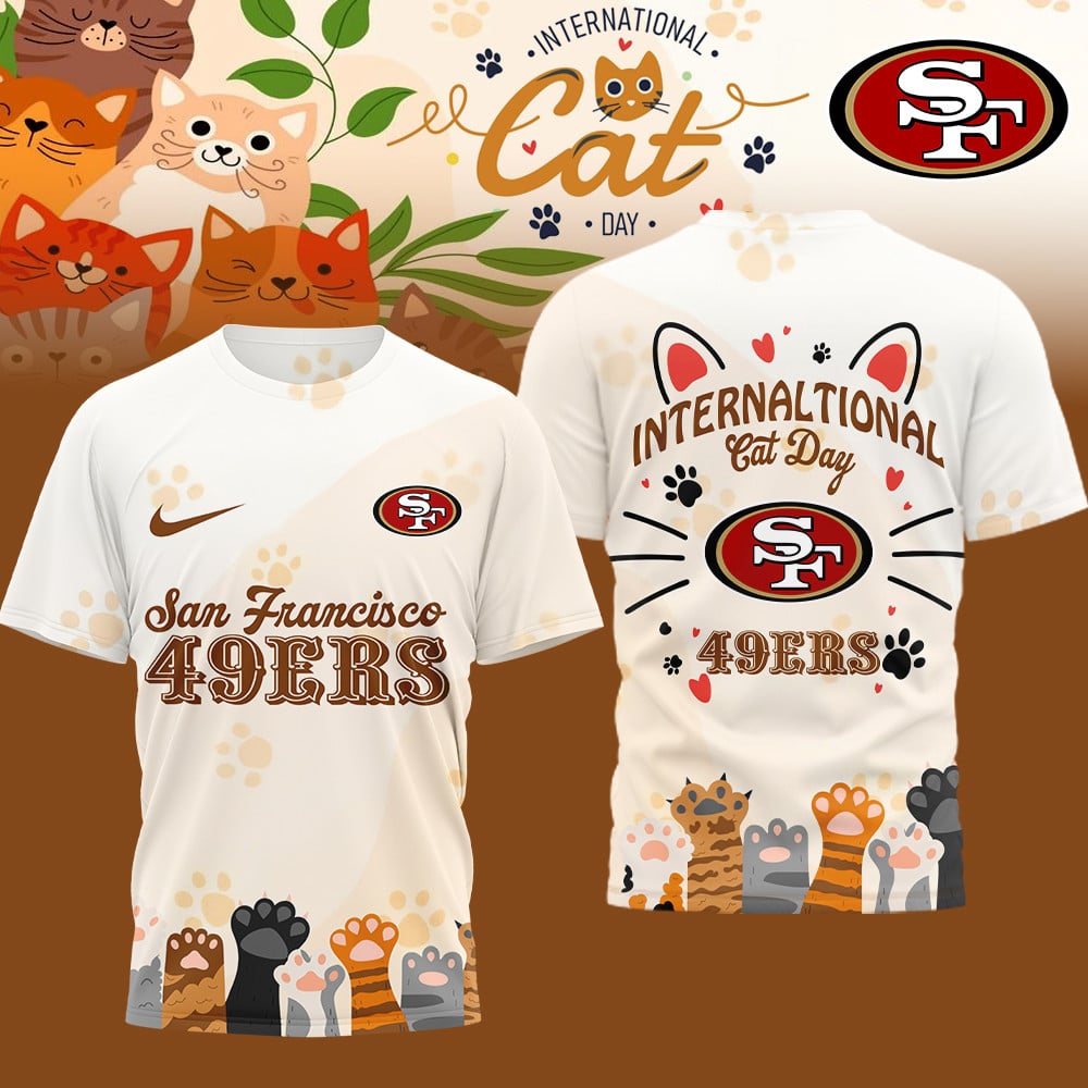 Premium NFL x San Francisco 49ers International Cat Day 3D Shirt NDT LVH