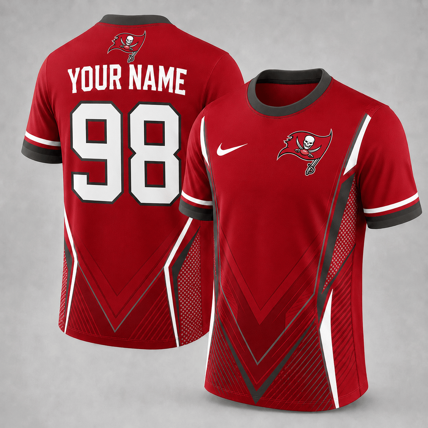 Premium NFL x TB Custom Name Number Personalized Athletic T-Shirt 220626