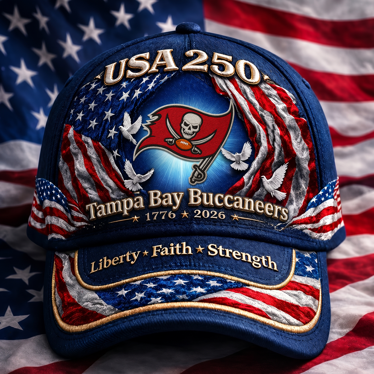 Premium NFL x TBB 250 Years Anniversary Of Freedom Cap 220626