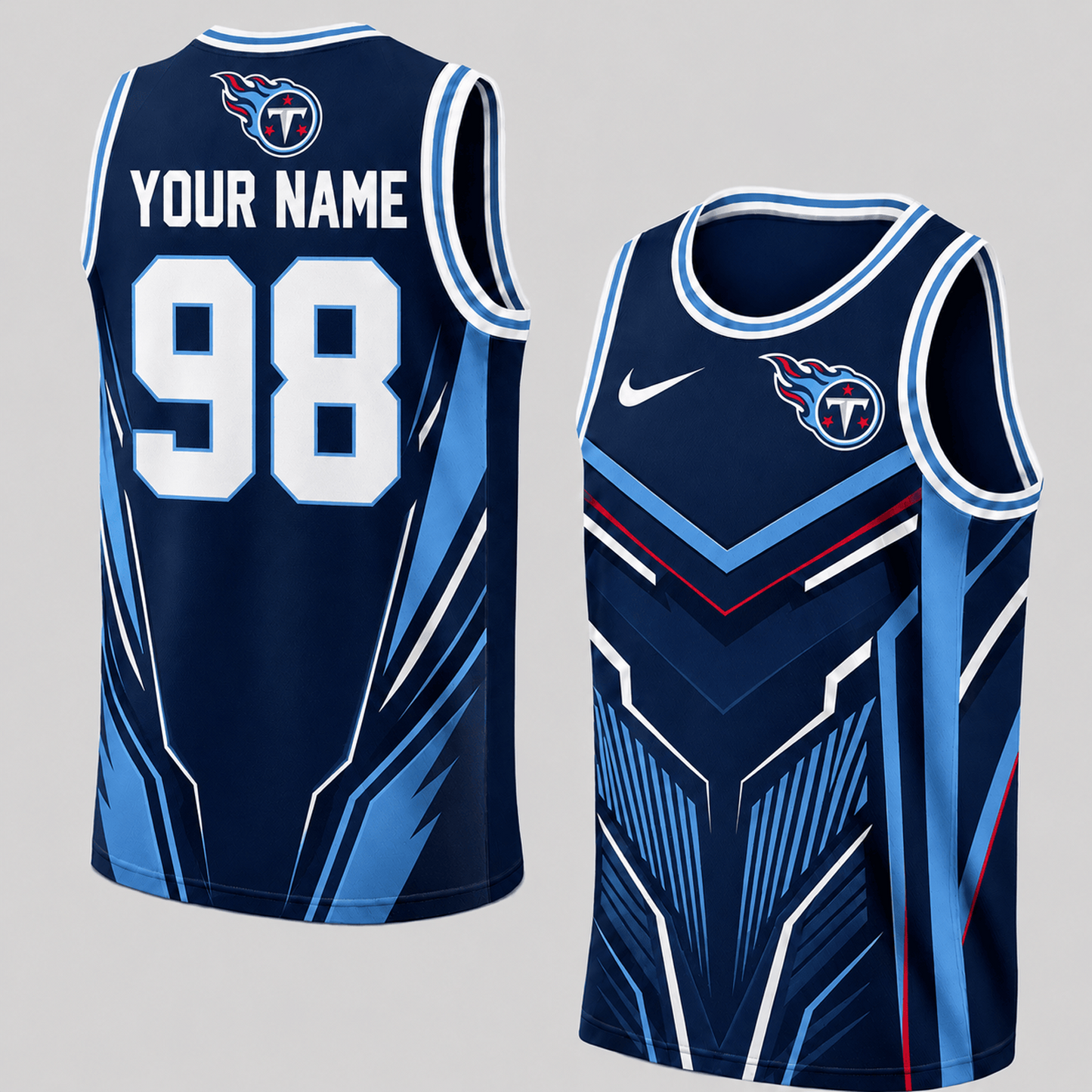 Premium NFL x TEN Personalized Football Fan Tank Top Custom Name Number Sport Shirt 220626