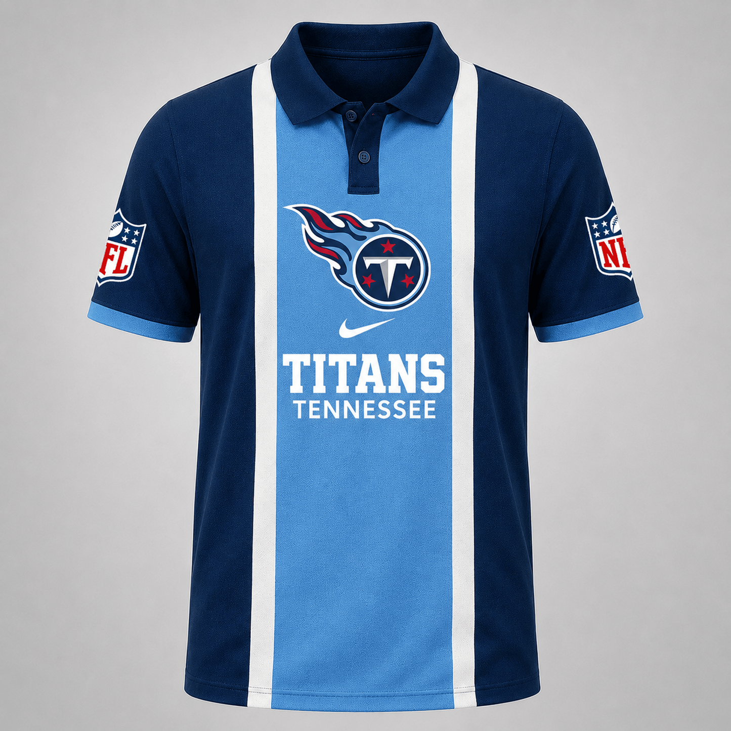 Premium NFL x TEN Sports Inspired Vertical Stripe Polo 250626