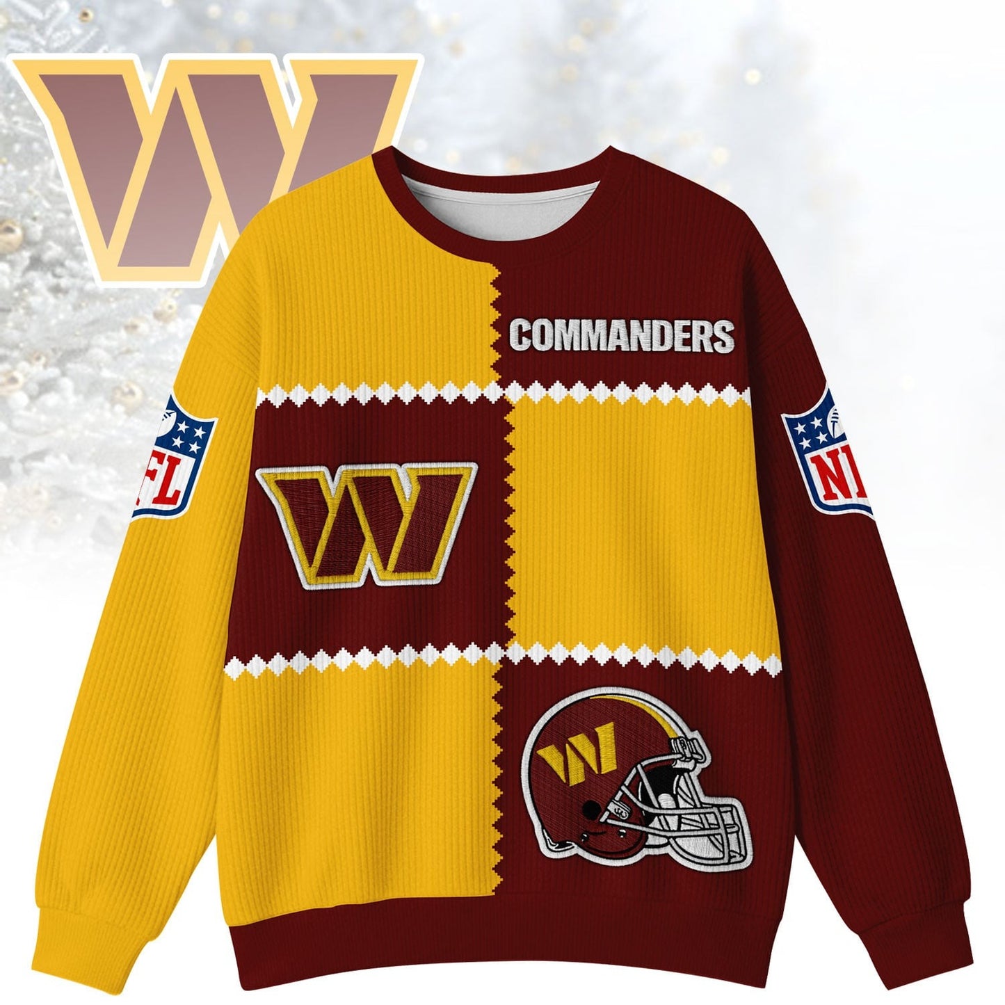 Premium NFL x WAS Cozy Holiday SweatShirt NDT NHM