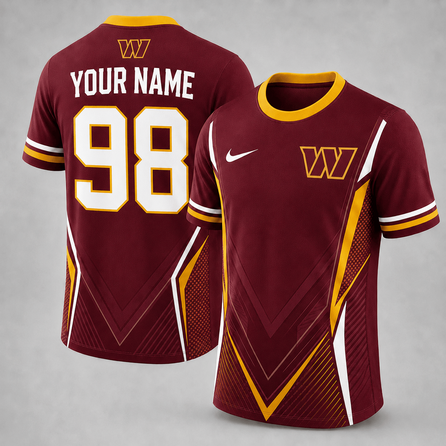 Premium NFL x WAS Custom Name Number Personalized Athletic T-Shirt 220626
