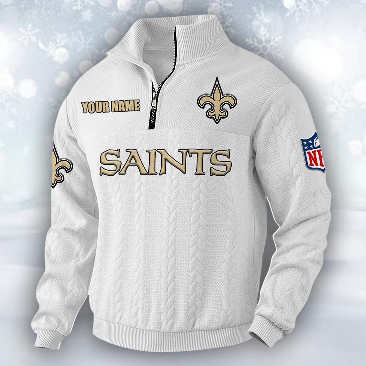 Premium NO x NFL Cable Knit Quarter-Zip DATND TANTD