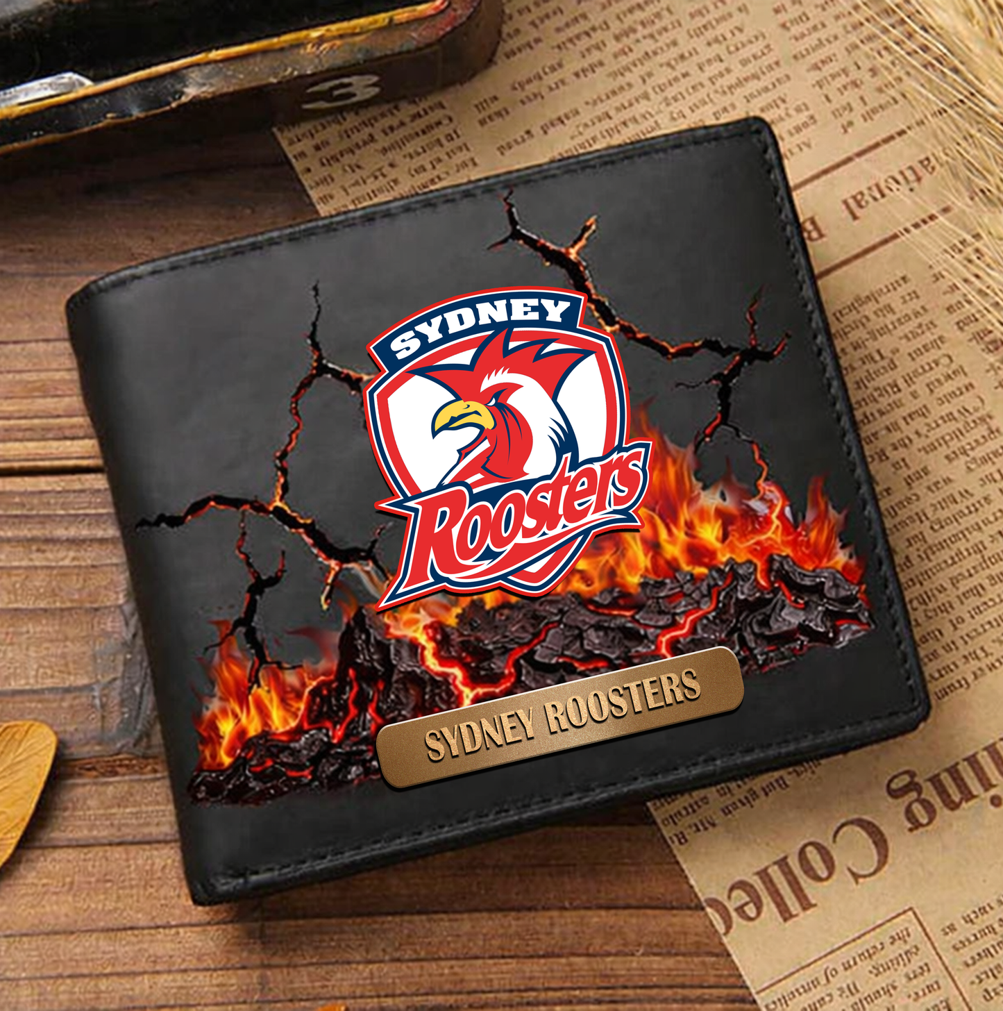 Premium NRL x SR 3D Ember Embossed Lucky Wallet NDT VHM
