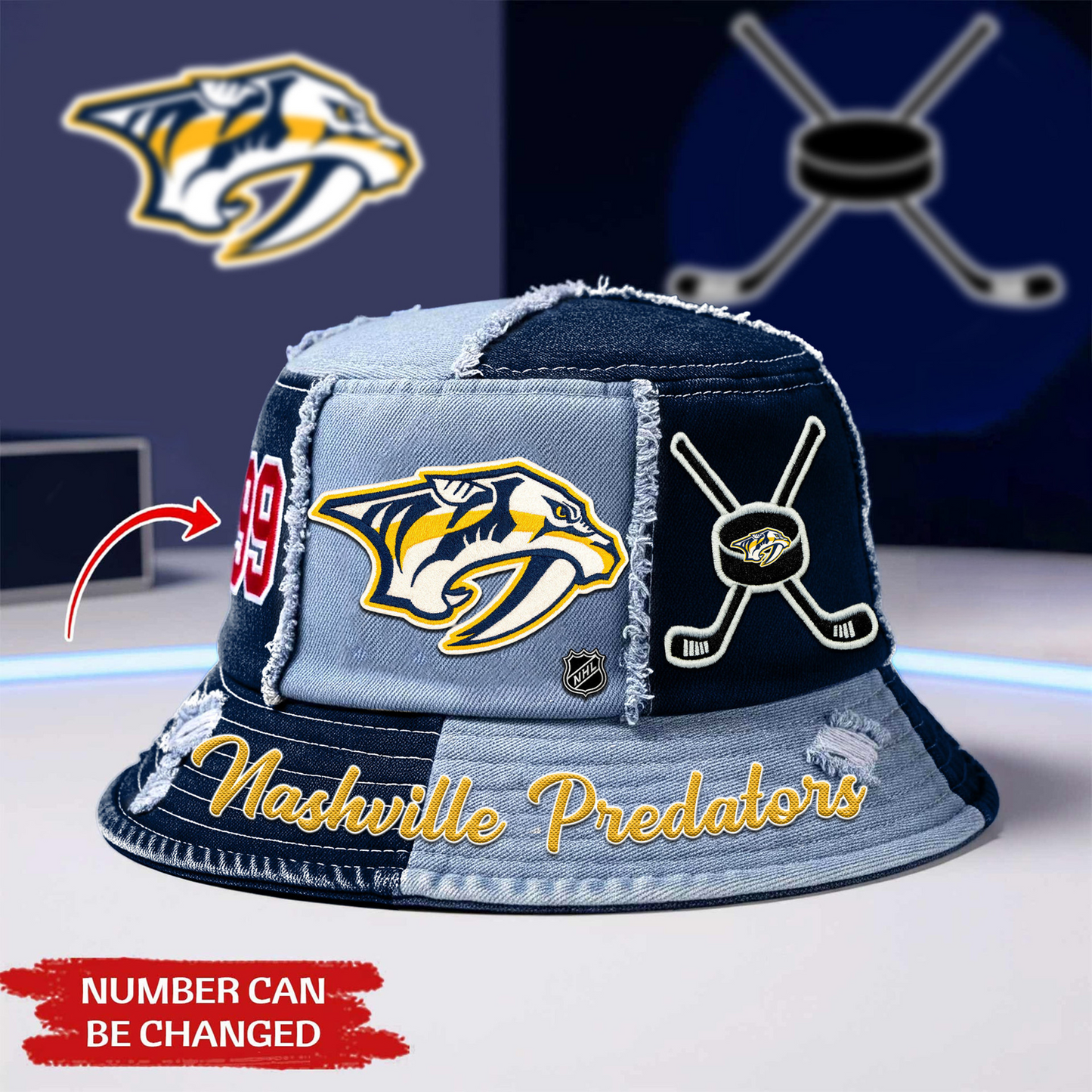 Premium NSH x NHL Bucket Hat DATND TANTD 080526