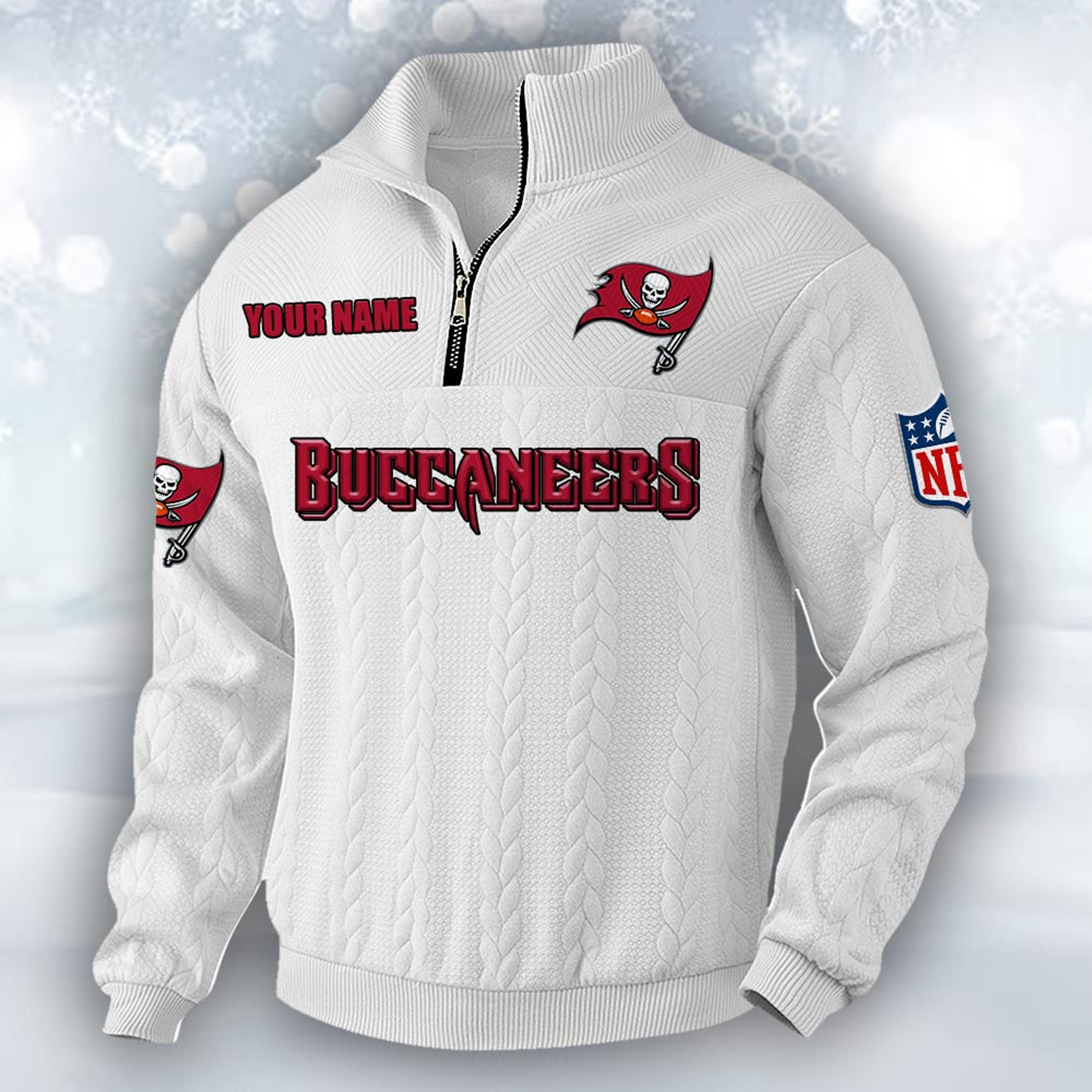 Premium TB x NFL Cable Knit Quarter-Zip DATND TANTD