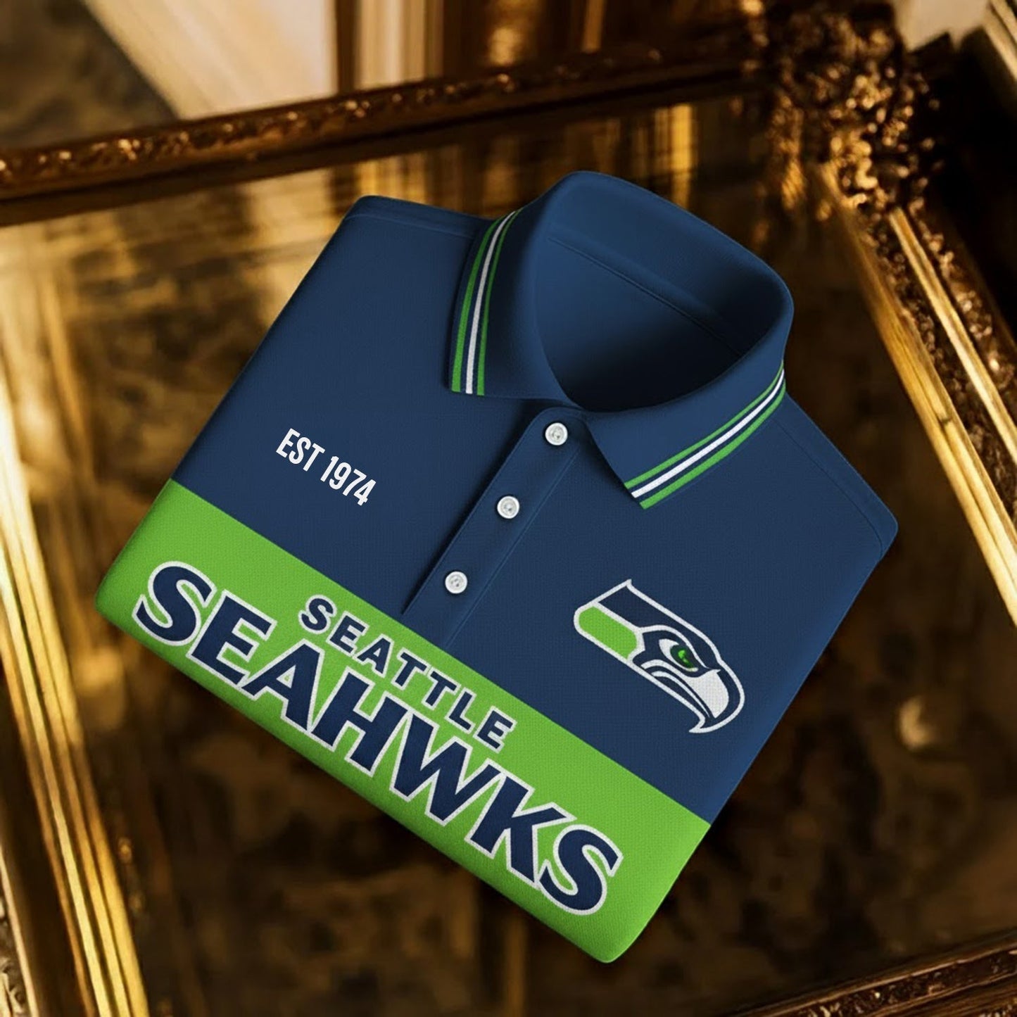 SEA x 2026 Super Bowl LX Champions Royal Classic Polo Shirt NDT NHM 120226