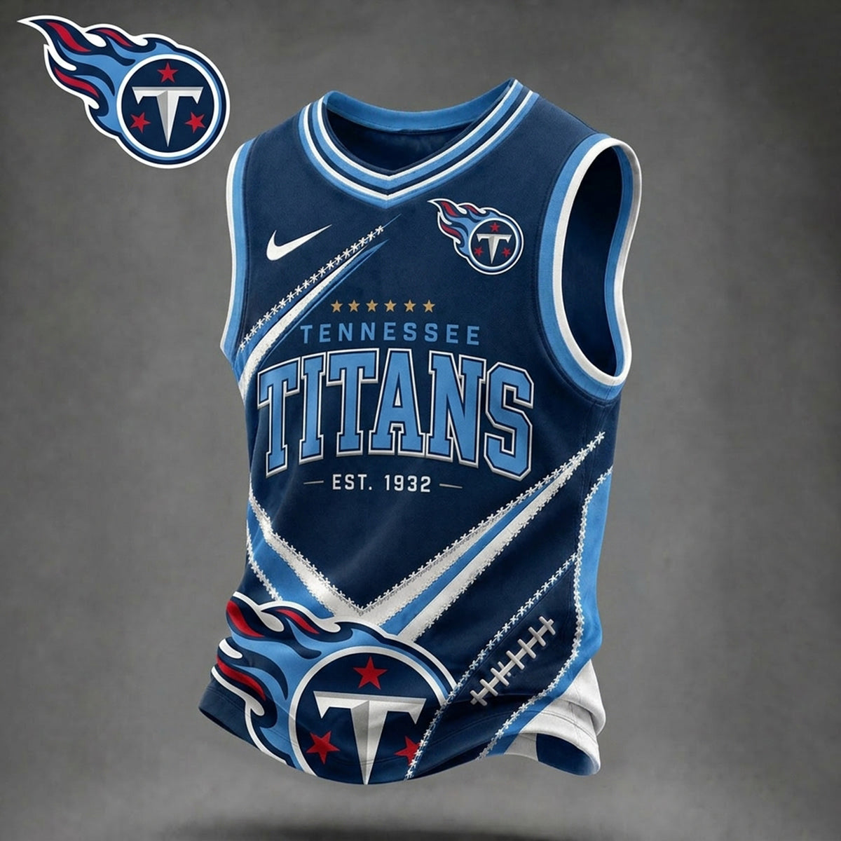 Premium NFL X TEN Game Day V-neck Tank Top Shirt NDT NHM 030626