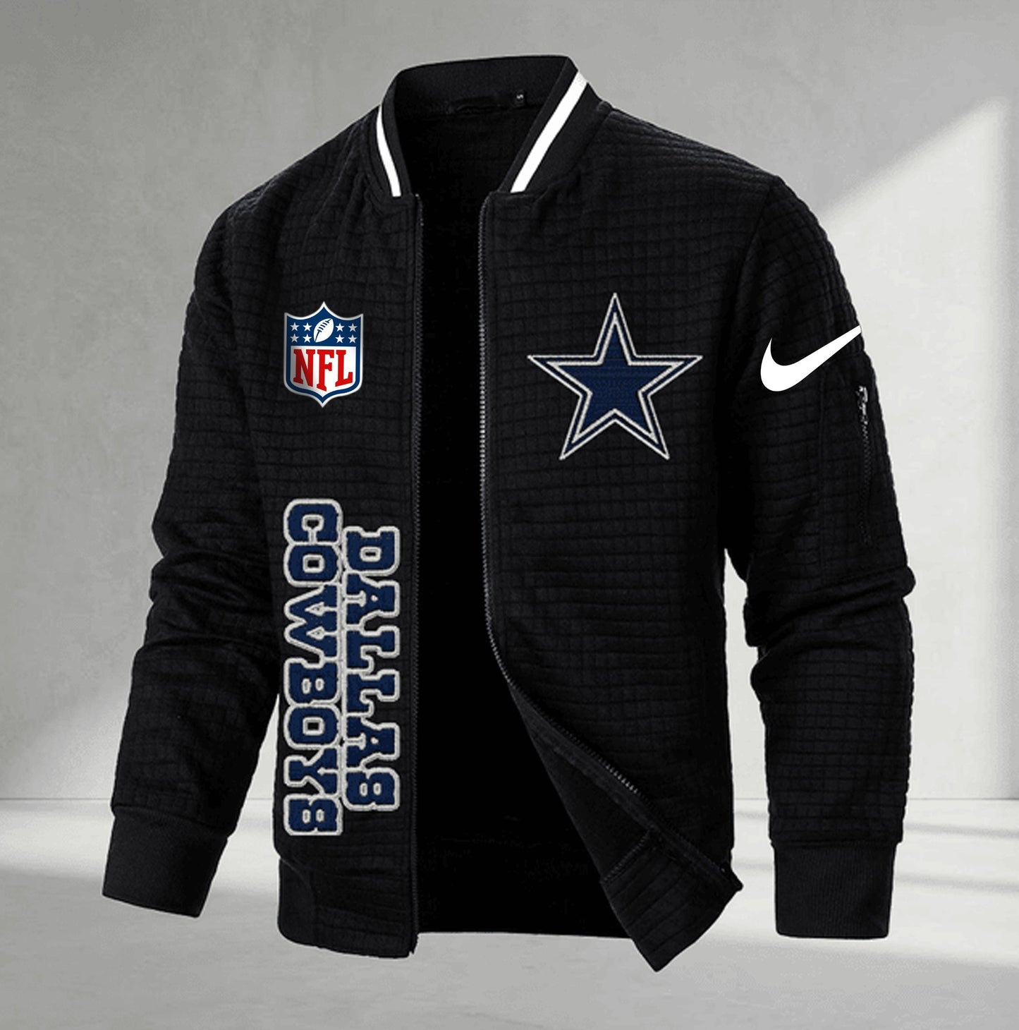 Premium NFL x DC Men�???s Waffle Plaid Cardigan NDT VHM 160126