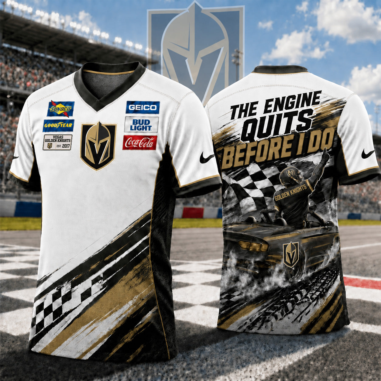 Premium NHL X VGK Speedway NASCAR Fan Jersey Shirt NDT NTN 180526