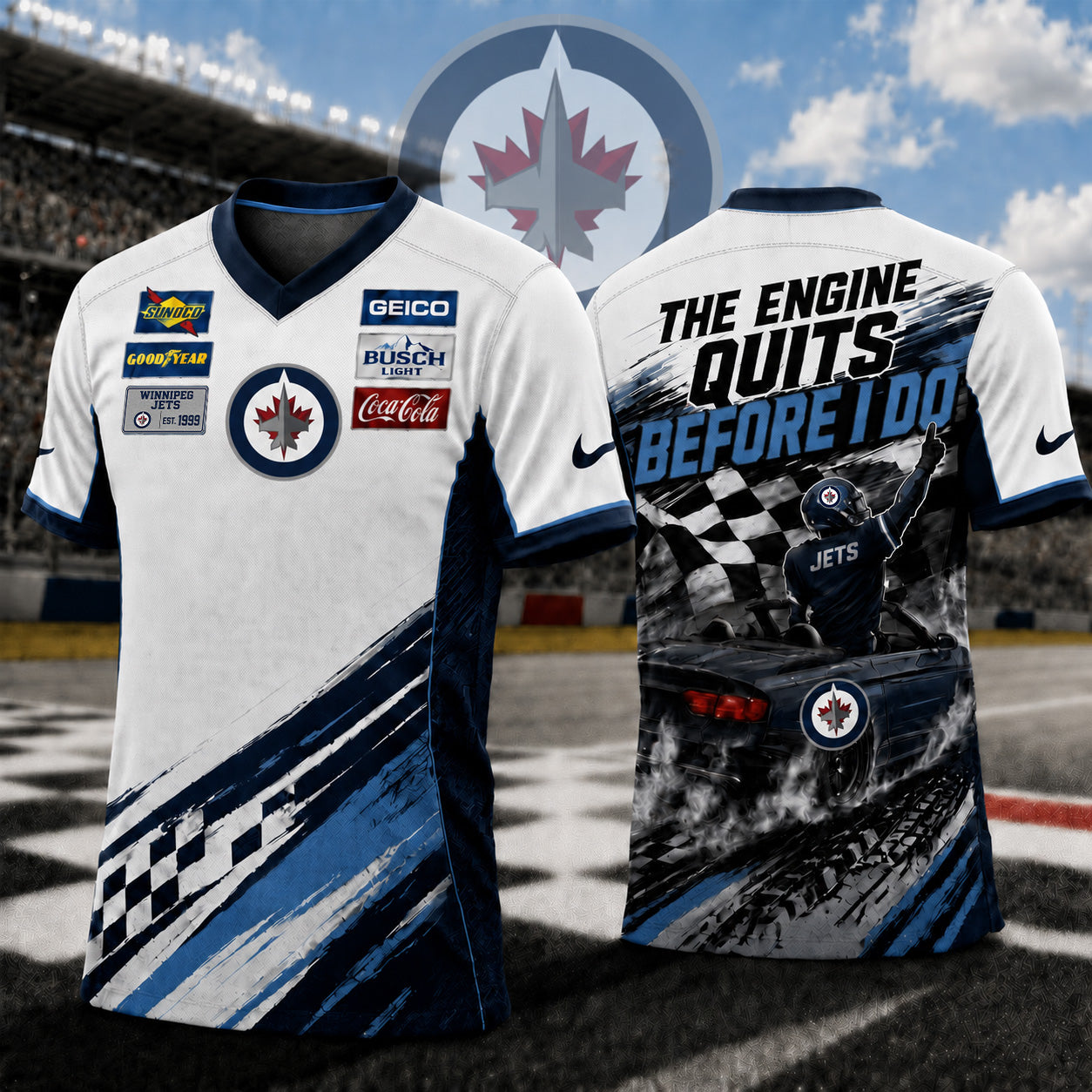 Premium NHL X WJ Speedway NASCAR Fan Jersey Shirt NDT NTN 180526
