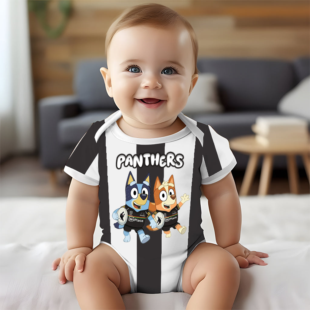 Premium NRL X PP Bluey & Bingo Baby Romper Custom Name For Kids V4 NDT LVH 230326