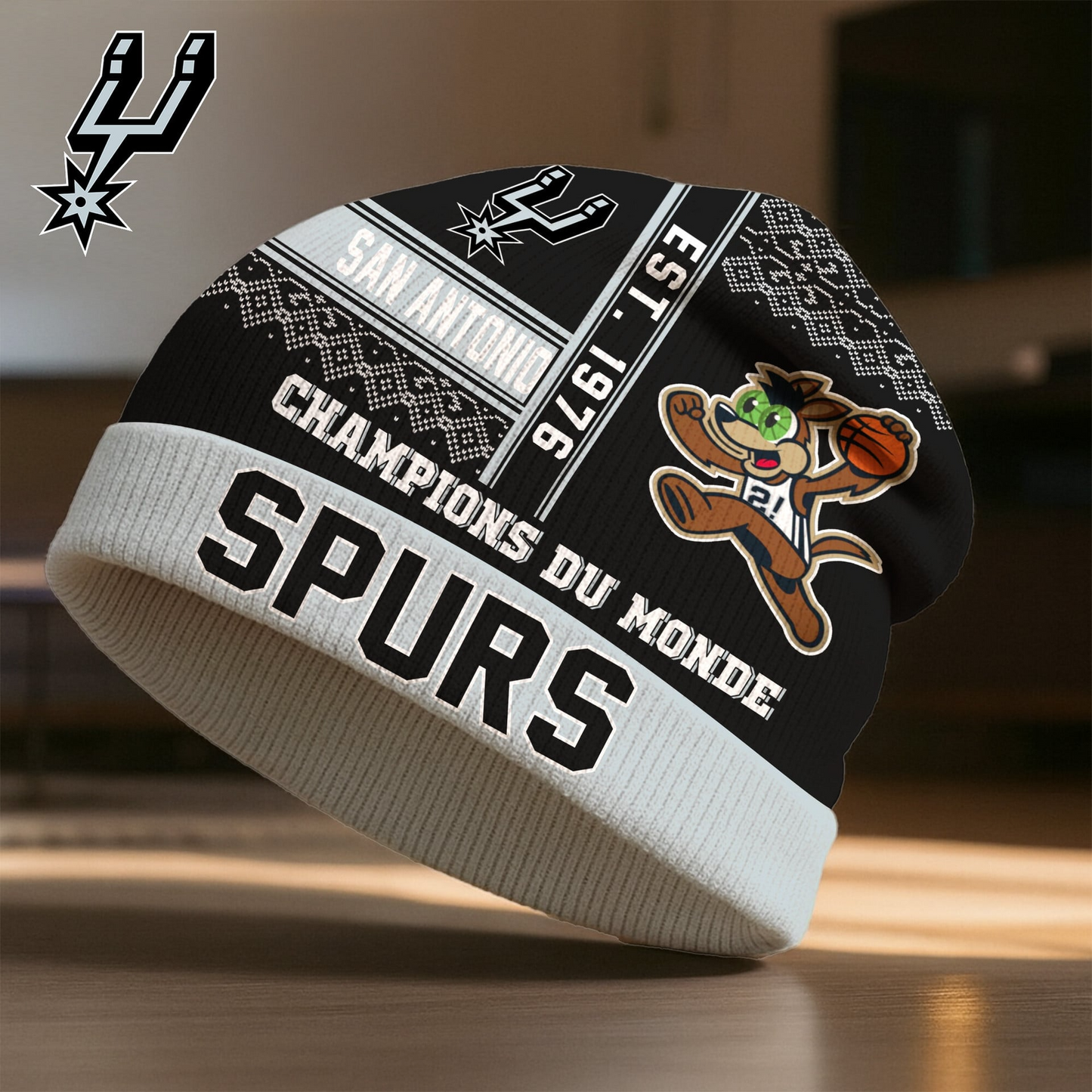 SAS Premium NBA Champions Du Monde Beanie Hat DDT CTND