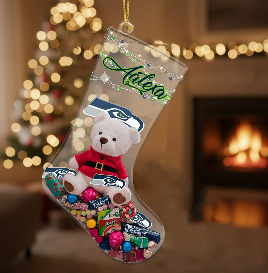 SEA x NFL Christmas Personalized Acrylic Ornament DatND DVT