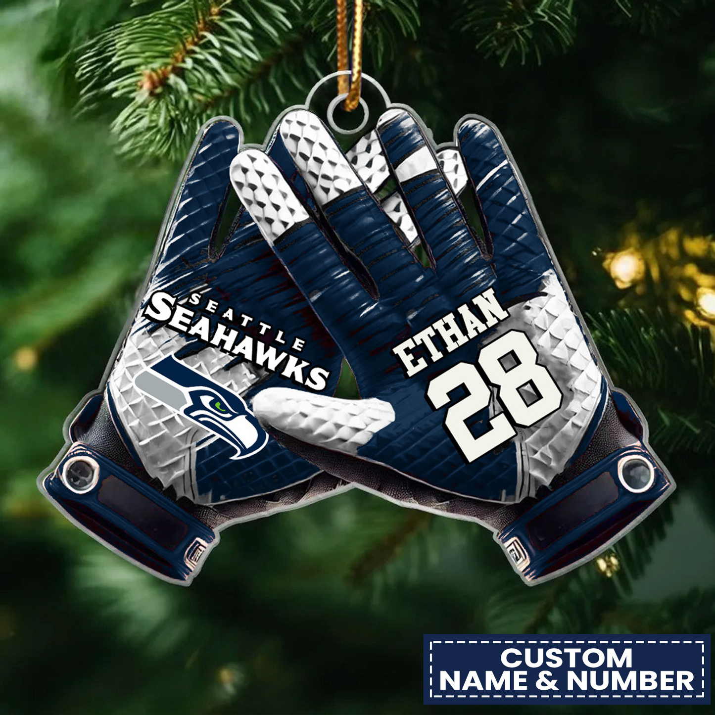 SEA x NFL Customized Christmas Acrylic Ornament DATND TANTD