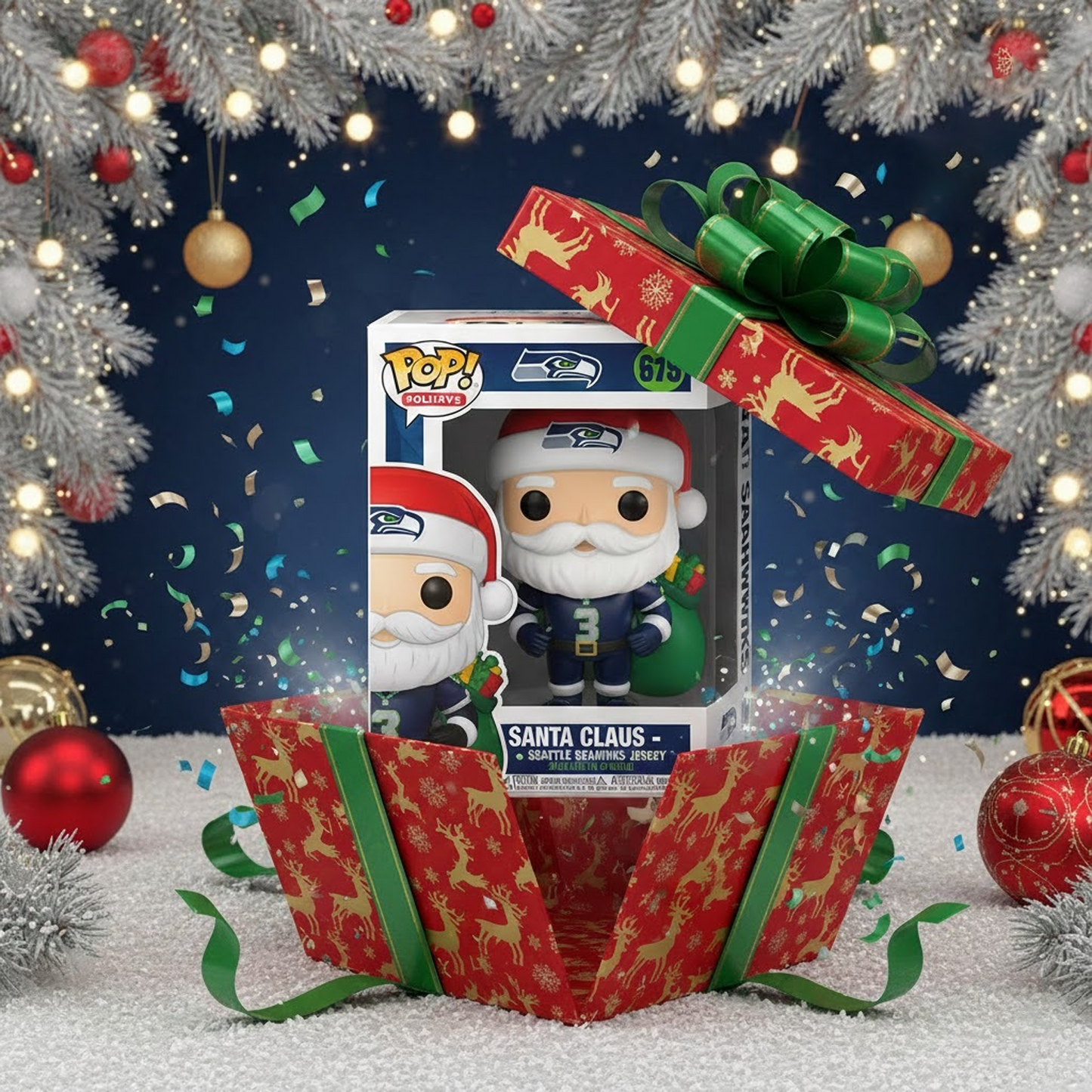 SEA x NFL Figures Santa Claus DATND TANTD