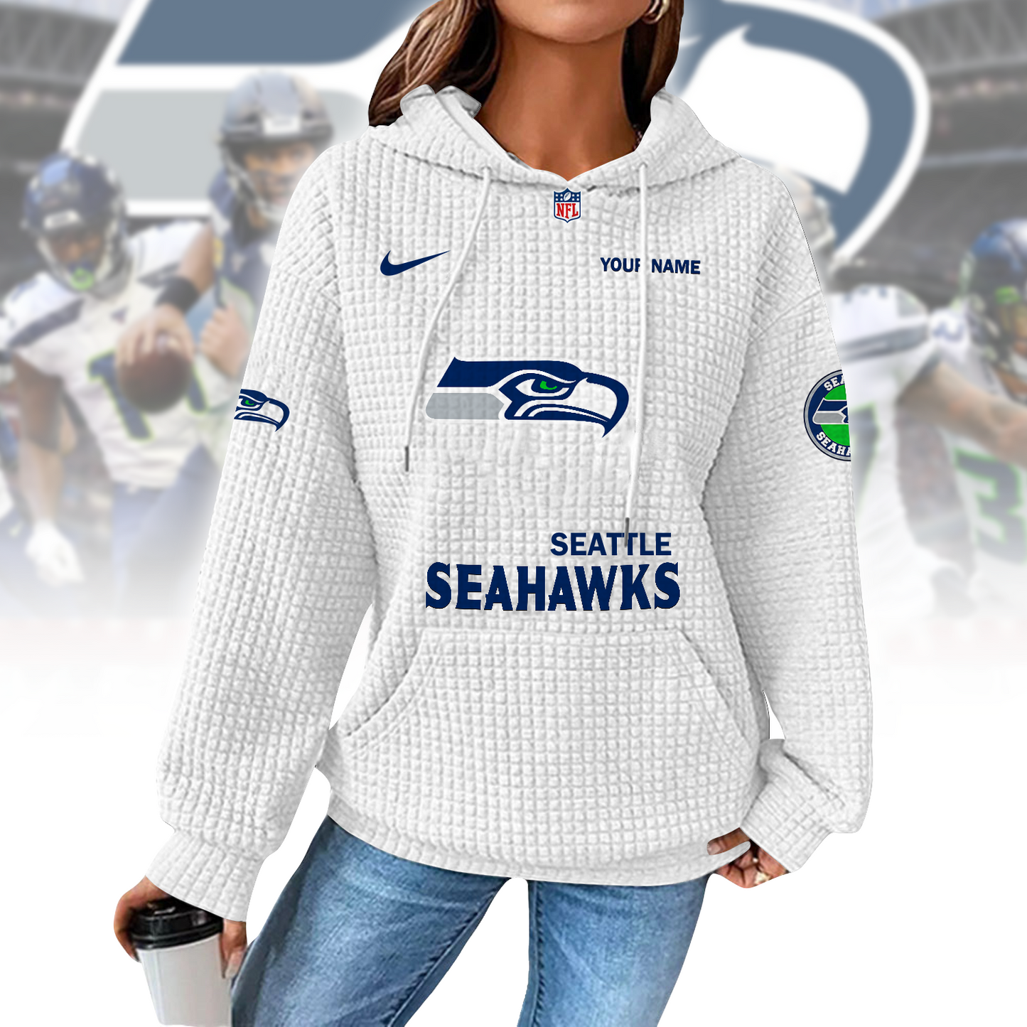 SEA x NFL Waffle Hoodie 0310 DatND DVT