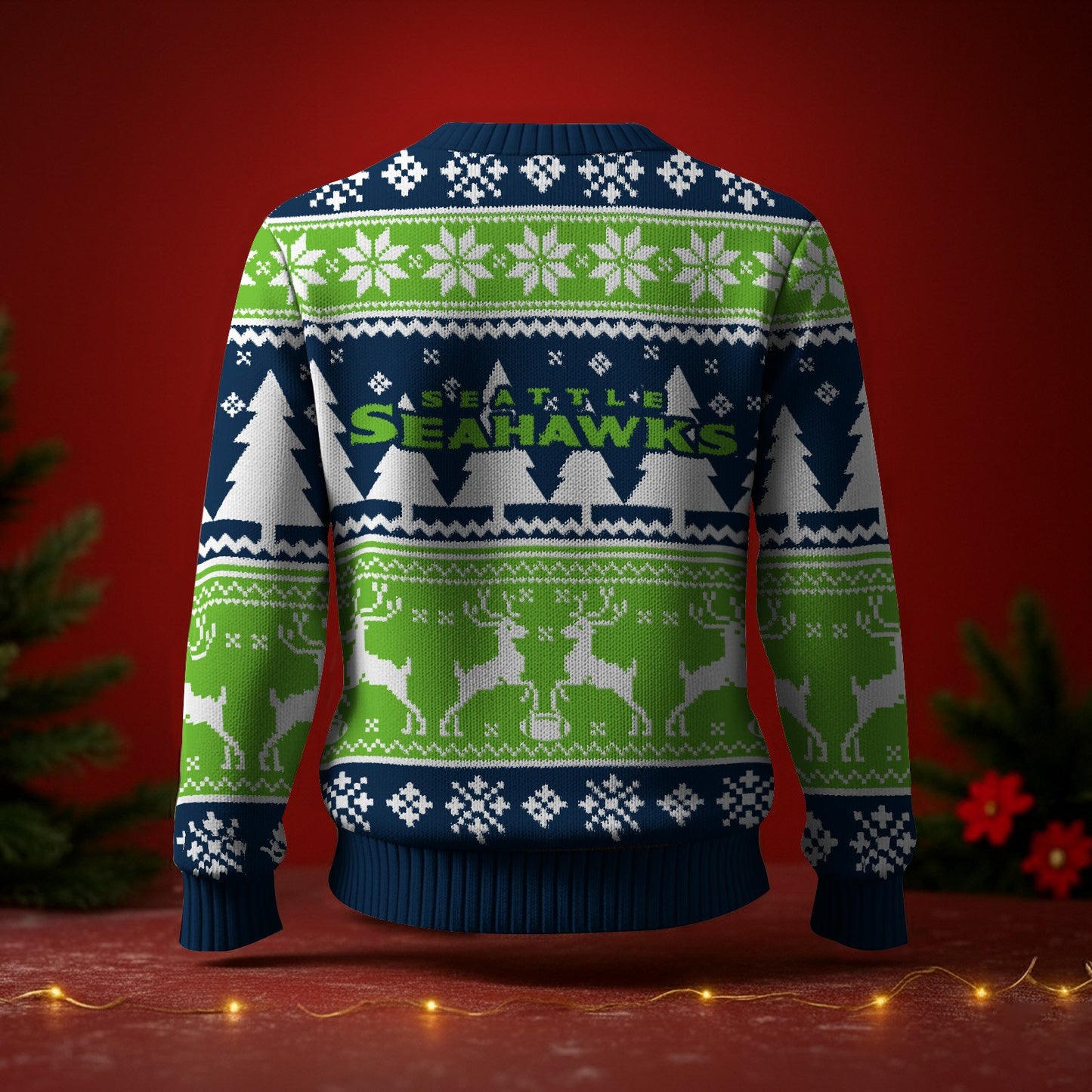 SEA x NFL Premium Ugly Christmas Sweater DatND DVT