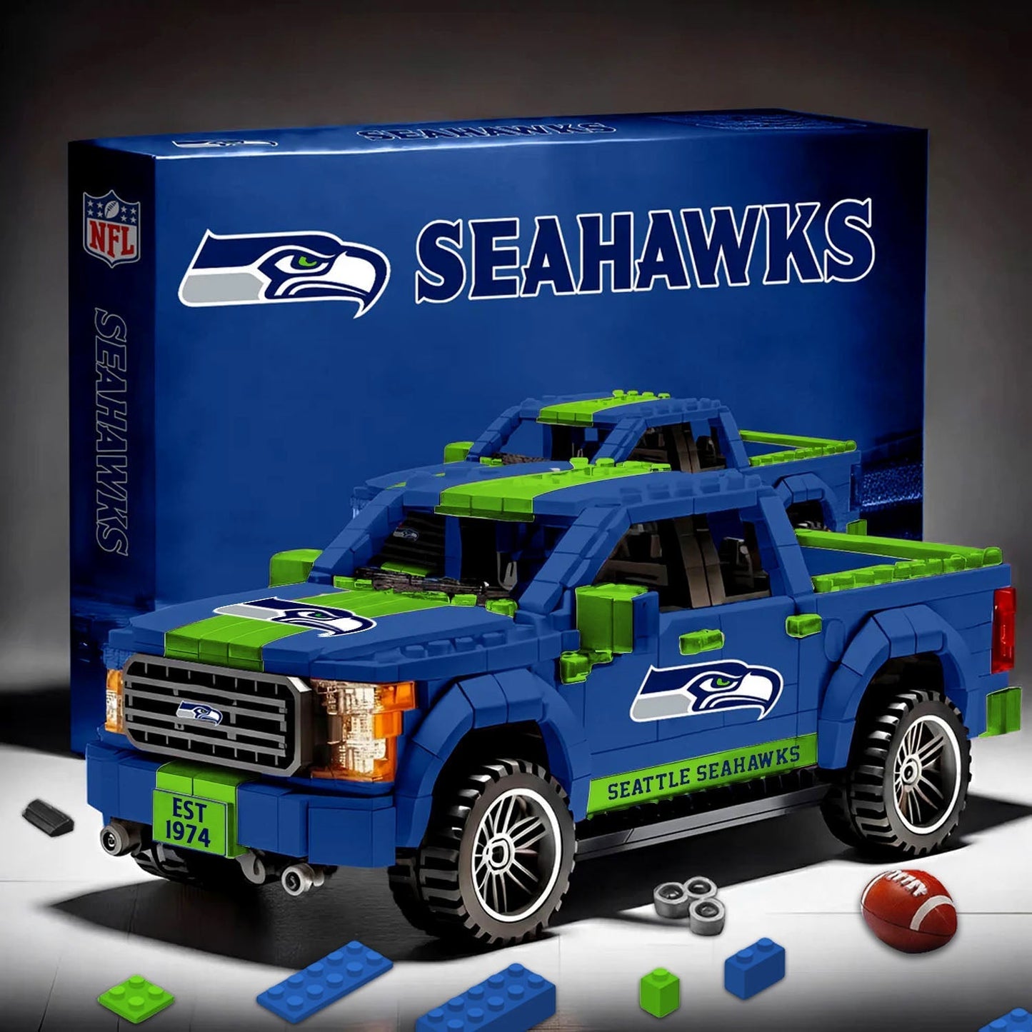 SEA X NFL Racing Truck Chamoipnship 2026 Building Block Set NDT NHM 090226