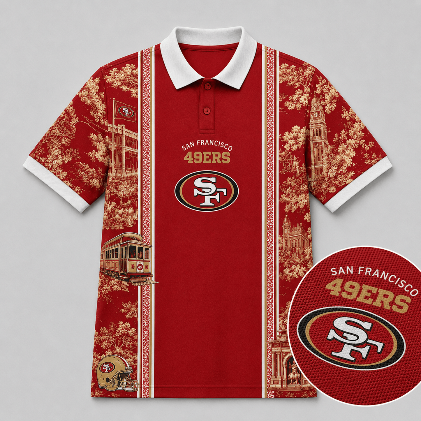 PIT x NFL Heritage Cityscape Polo Shirt for Loyal Fans