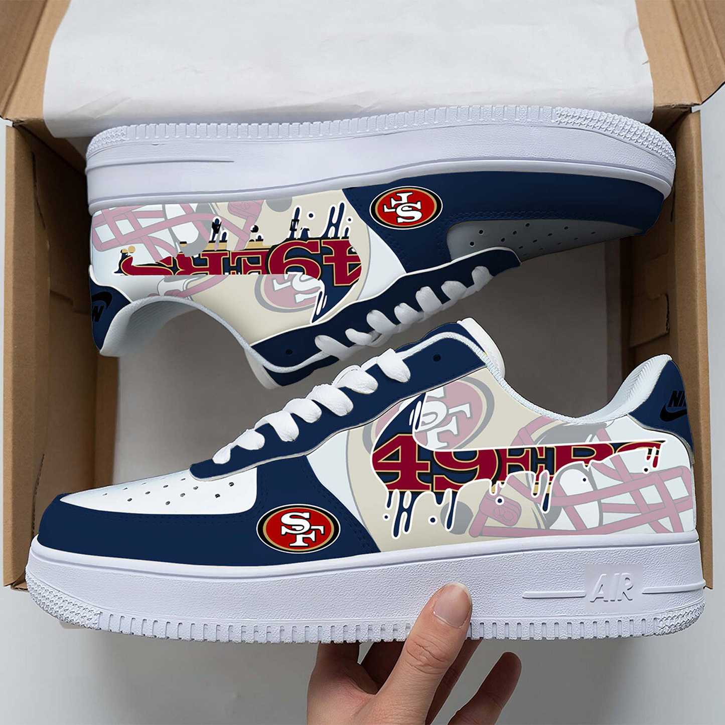 SF x NFL Team Logo Fan Air Force 1 Shoes DATND TANTD