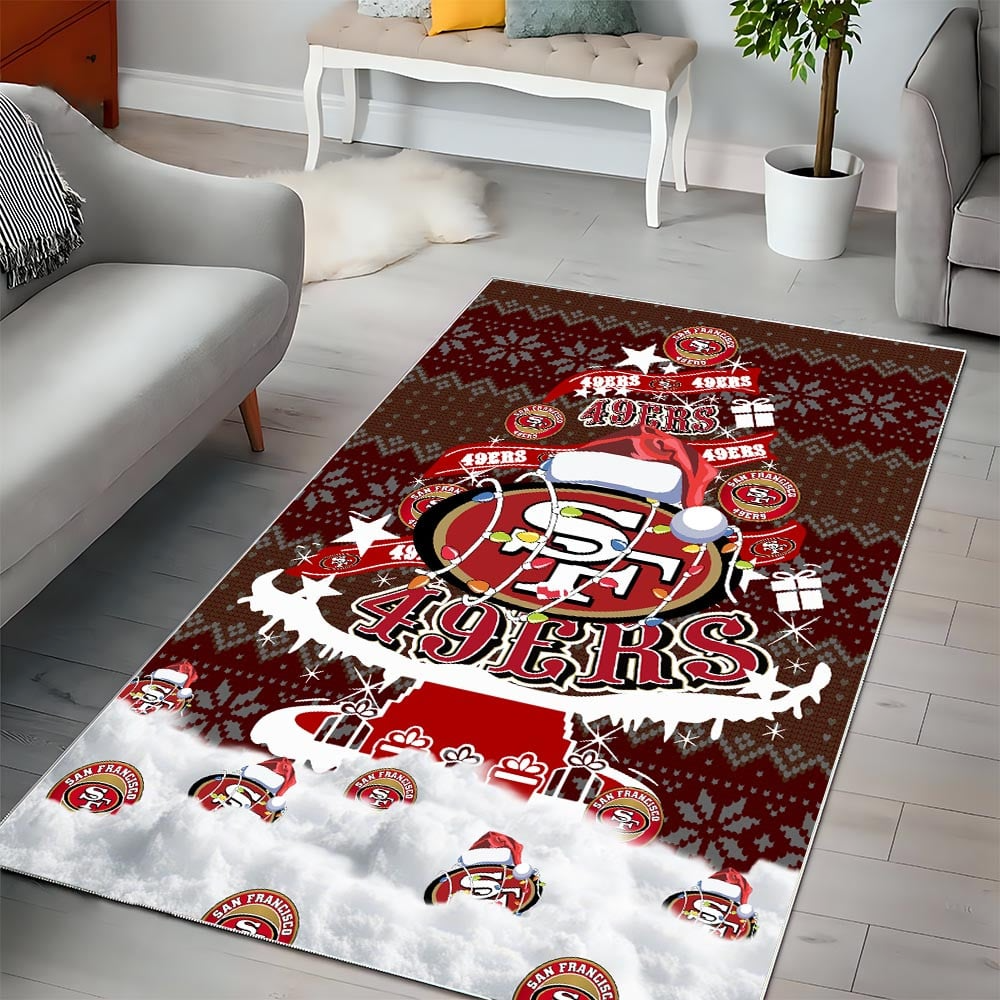 SF49 NFL Chrismas Carpet Rug DDT NTL