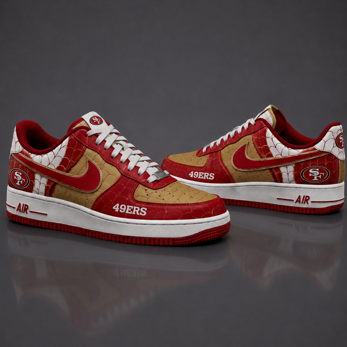 SF49 NFL x Spider Premium AF1 Sneakers Limited Edition Gift for Football Fans