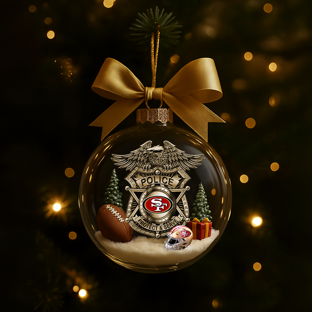 SF49 Premium Law Enforcement Appreciation Day Ornament DDT CTND