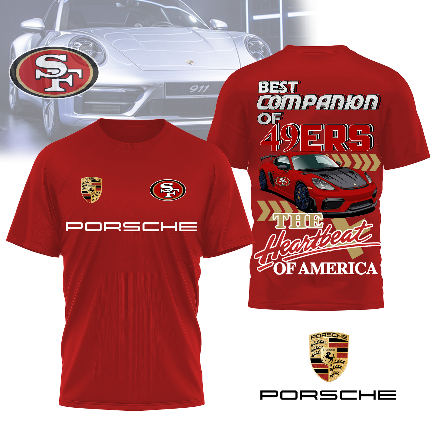 SF49 Premium NFL Pors 3D Shirt DDT CTND
