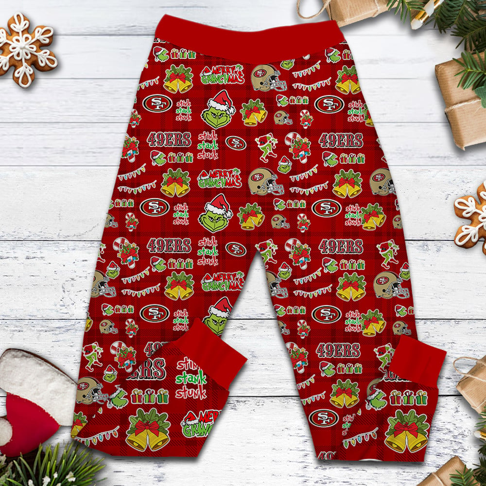 SF49 Premium NFL They Ain't Us Grinch Pajamas Set DDT CTND
