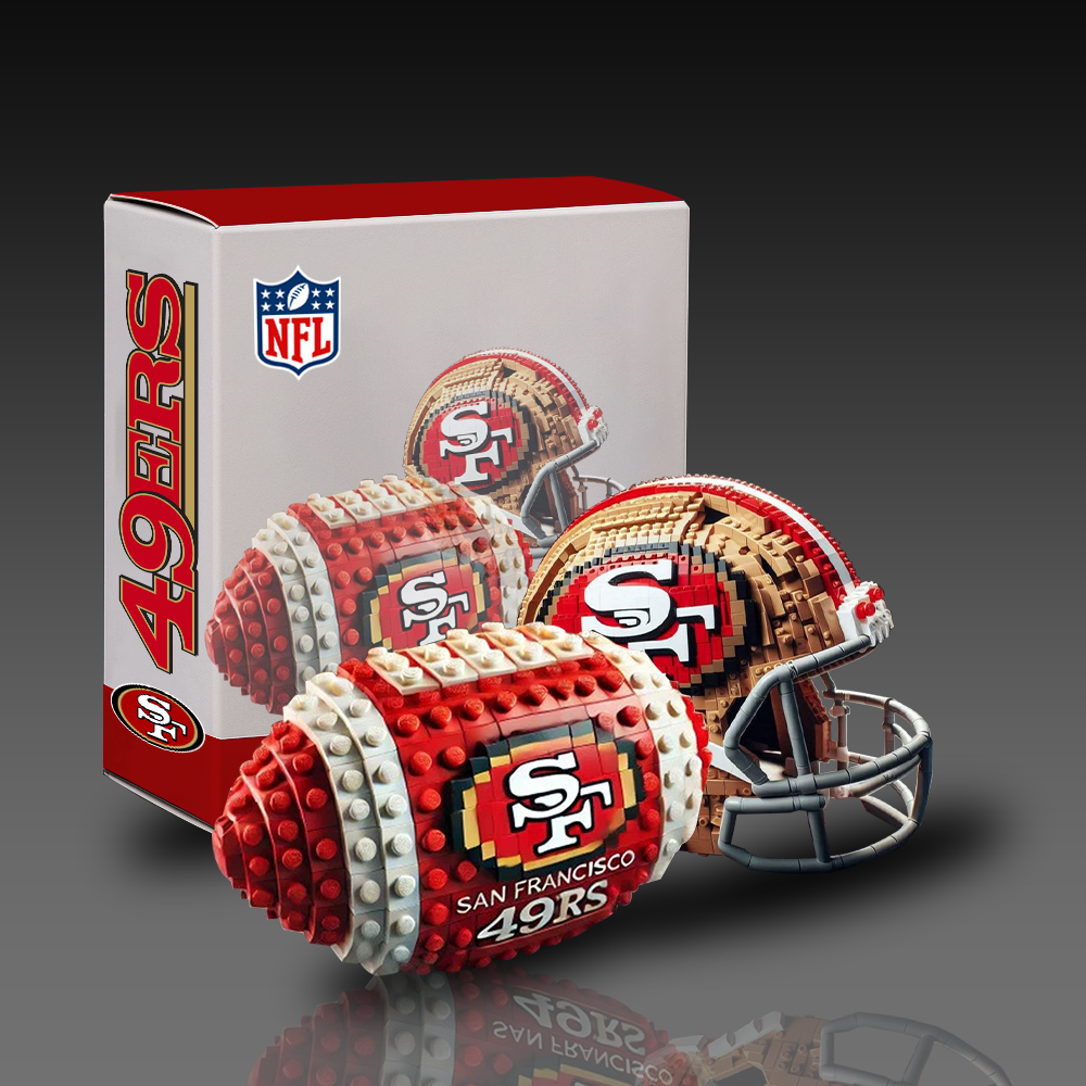 SF49 x NFL Team Ball & Helmets Building Block Football Set DDT CTND