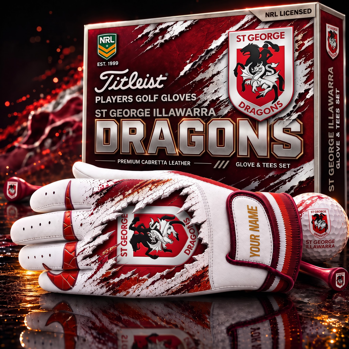 SGI PREMIUM NRL PLAYERS GOLF GLOVE GIFT SET V2