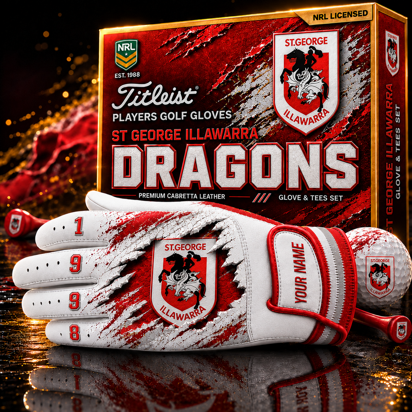 SGI X PREMIUM NRL PLAYERS GOLF GLOVE GIFT SET
