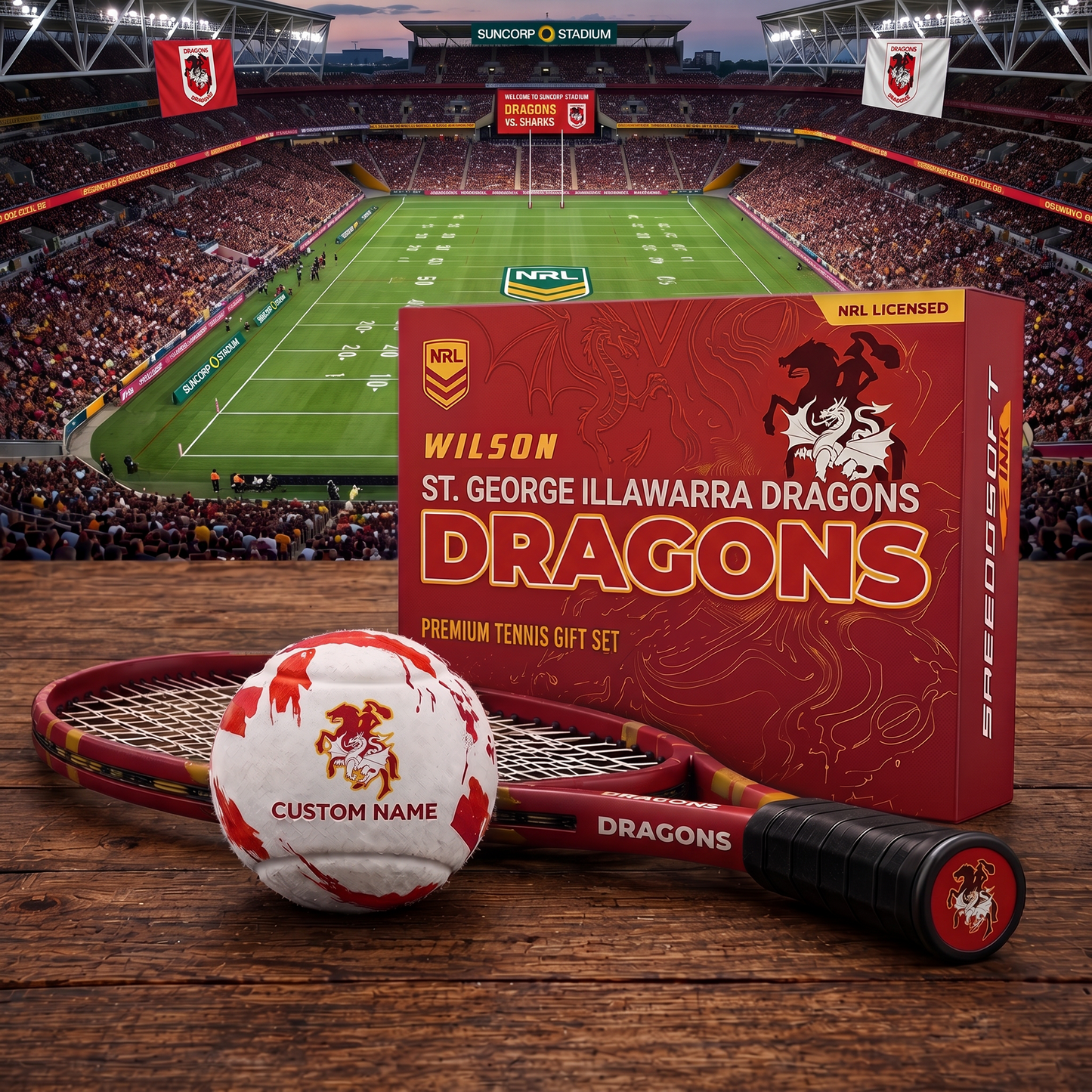 SG_PREMIUM NRL EXCLUSIVE PERSONALIZED TENNIS BALL SET LIMITED EDTION