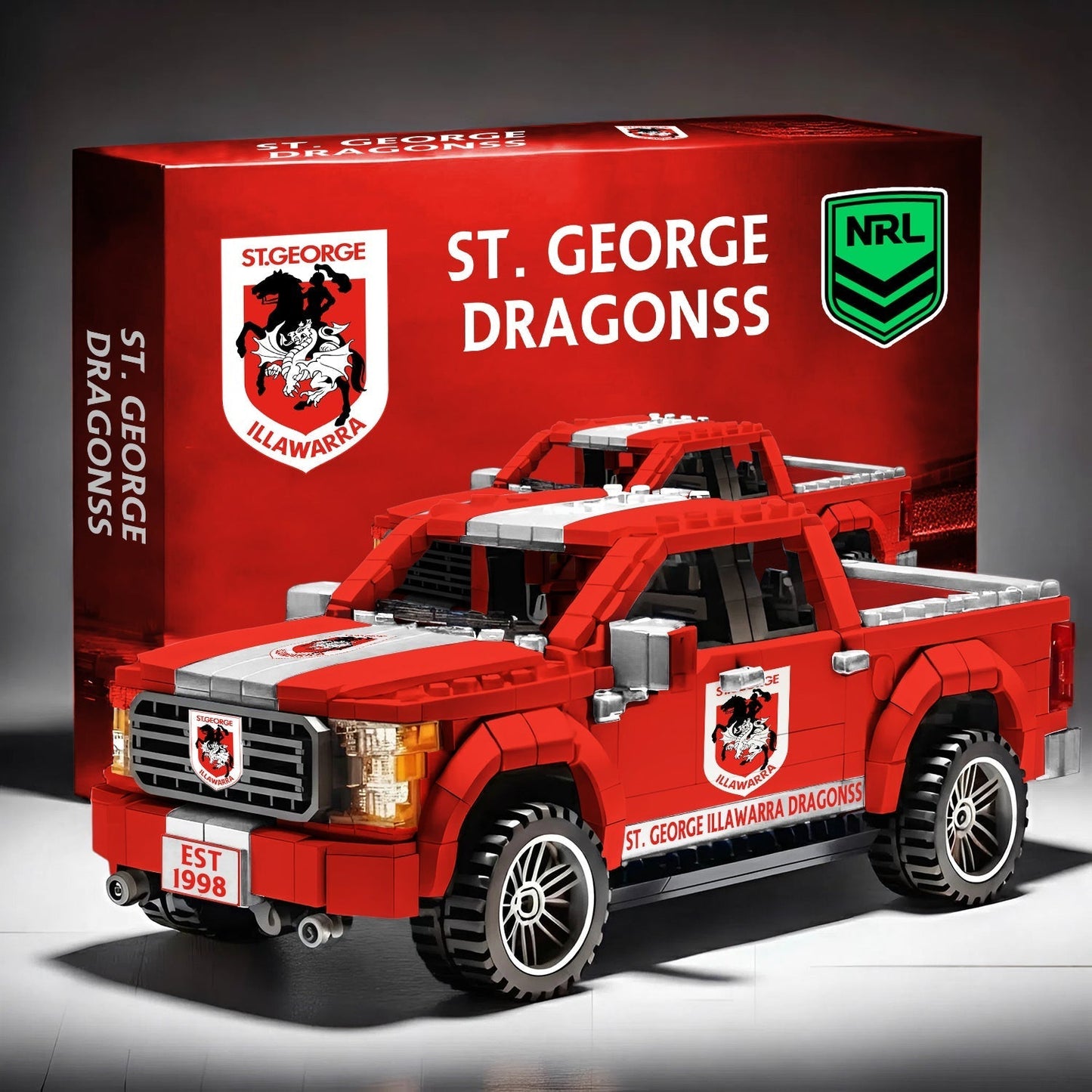 SID x NRL 3D Racing Truck Model Building Block Set 2411 V1 NDT NHM