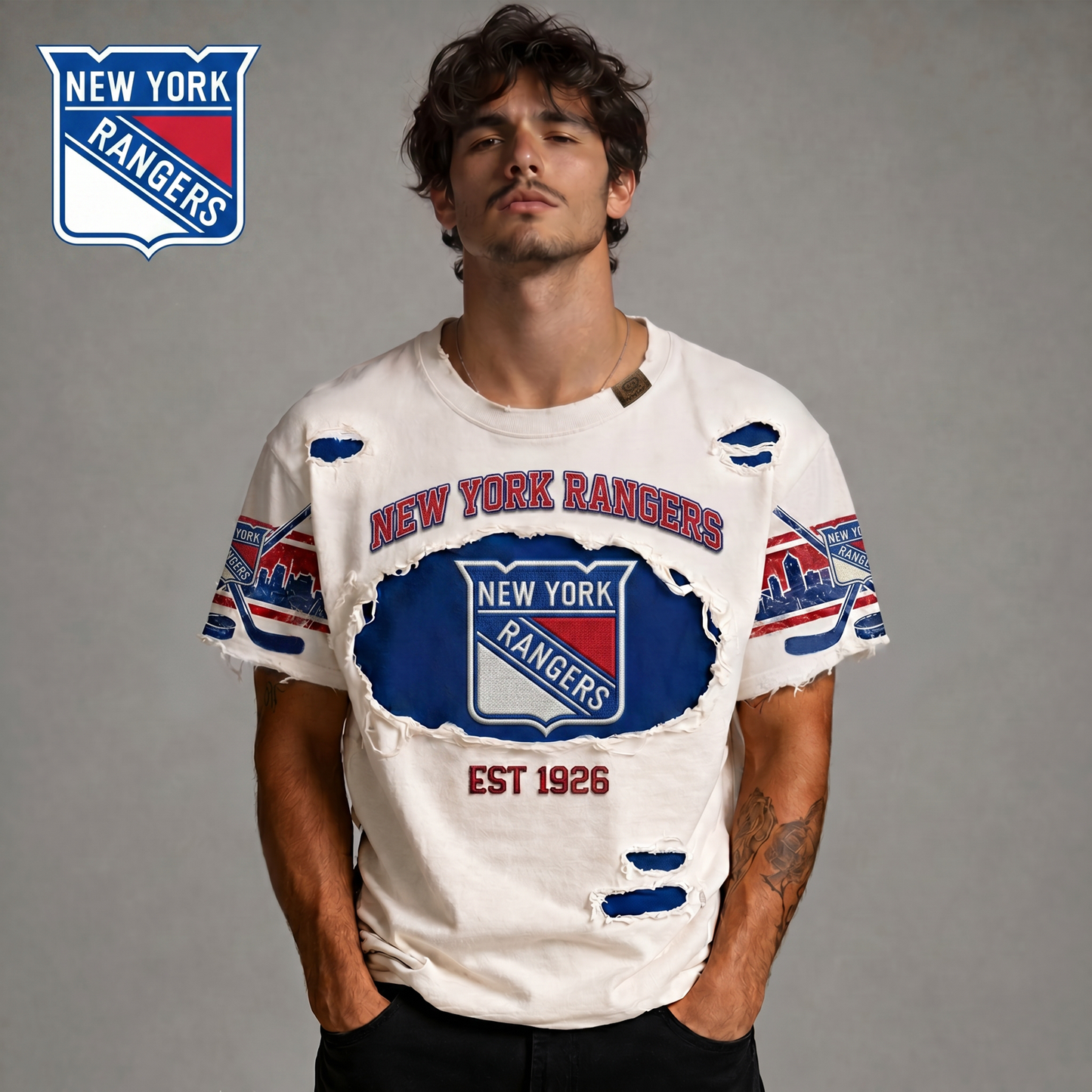 SIGNATURE SERIES NHL x NYR BESPOKE CRACK SHIRT LIMITED EDITIONS NDT VHM 300526