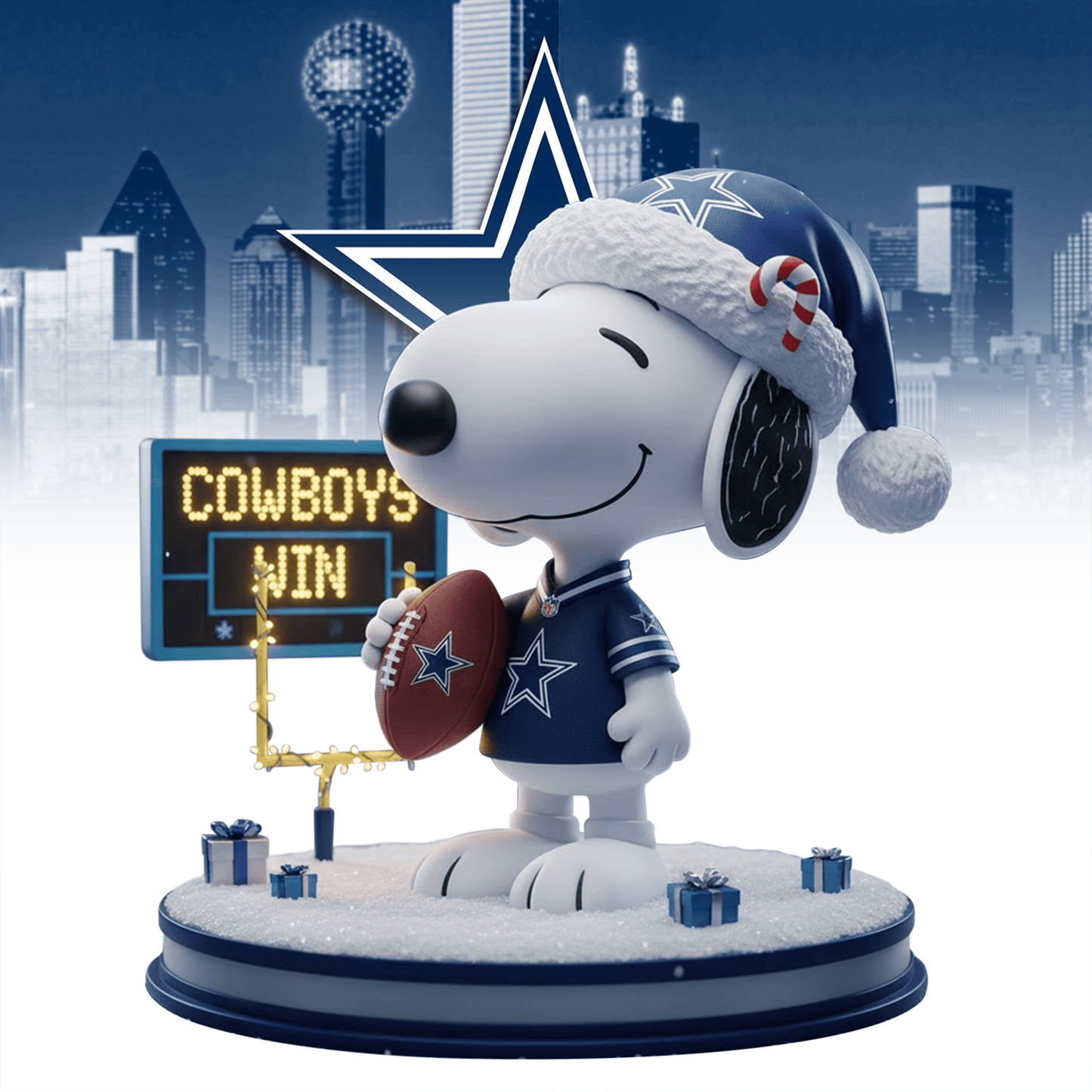 SNP x DAL NFL Christmas Acrylic Model